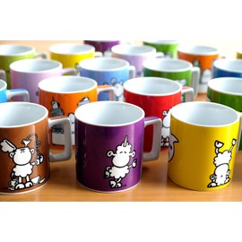 Sheepworld 42475 Cup German Text Mich muss man sich nervlich erst mal leisten koennen! [I hope your nerves can stand me!] Green