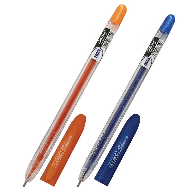 Shine Sparkle Glitter Gel Pens, MULTICOLOUR, Pack of 10, Fine