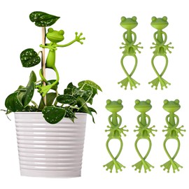 TLENEMOS Frog Plant Stand - Garden Plant Clips for Potted Climbing Plants, Vine Plant Leaf Holder Support, Multipurpose Frog Flower Holder, Plant Pins for Indoor Plants, Outdoor Garden Decor (5pcs)