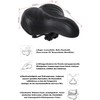 Comfortable Bicycle Saddle, Ergonomic Gel Saddle with Double Suspension Ball