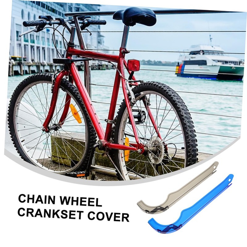 Mipcase 2pcs Bike Chain Cover Replacement Clear Plastic Bicycle Chain