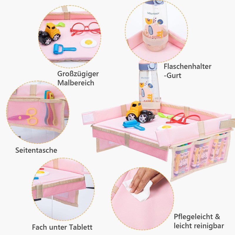 Kids Folding Travel Table with Drawing Function - Car Lap