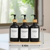 Shampoo and Conditioner Dispenser,16.9 fl oz Set of 3 Black