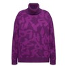 Ulla Popken Women's Letter Inlay Jumper, Purple