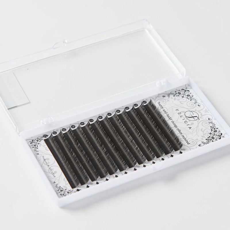 FELICIA フラットラッシュ マットまつげエクステ 極柔らか シングル マツエク アイラッシュ Cカール 0.2太さ 8mm