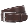 LINDENMANN Men's Leather Belt, Cowhide Belt, XL Cambered, Medium Brown,