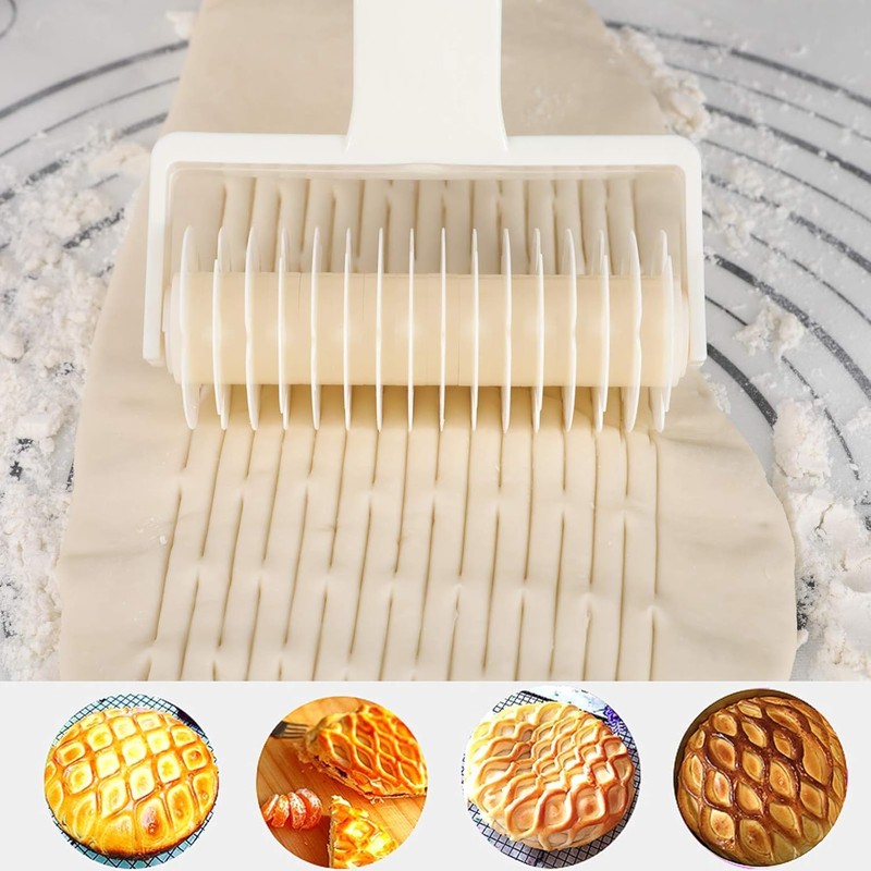 Dough Lattice Craft Roller Cutter Large Baking Tool Cookie Pie