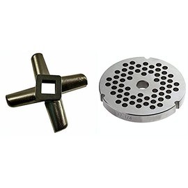 #32 1/4" Reversible Meat Grinder Plate - Cozzini Cutlery Imports (#32-1/4 Plate with Grinder Knife)