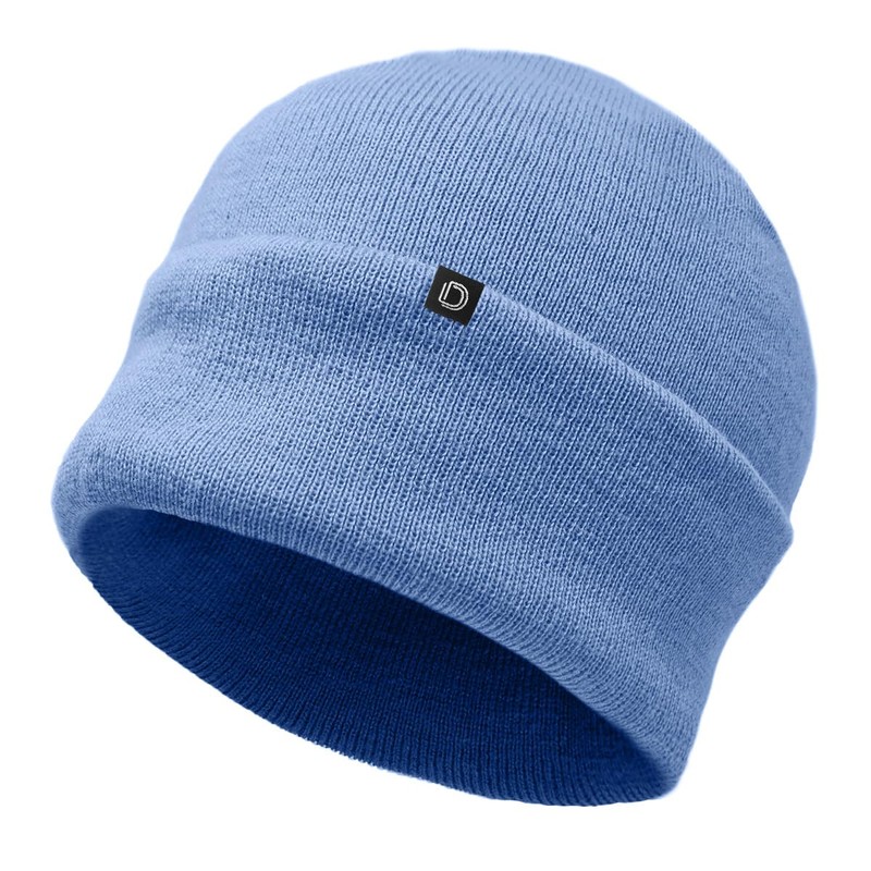 DALIX 12" Cuff Beanie Hat Knit Cap in Periwinkle