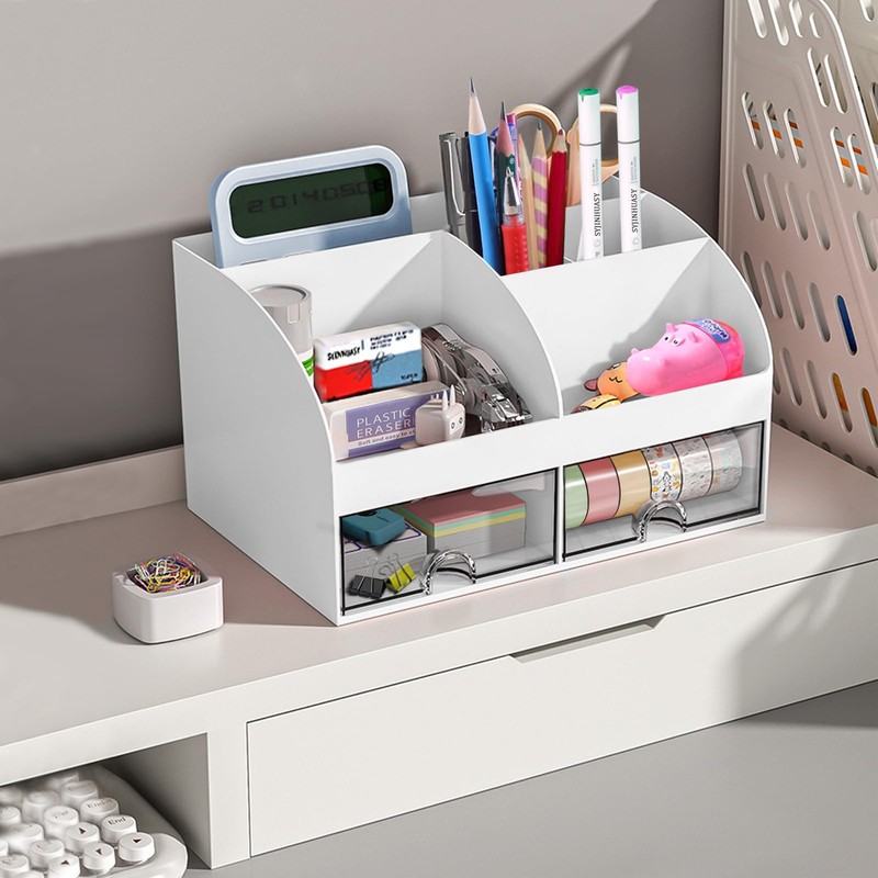 SYJINHUASY Multifunctional Desk Organiser, Compact Office Organiser with 5 Compartments