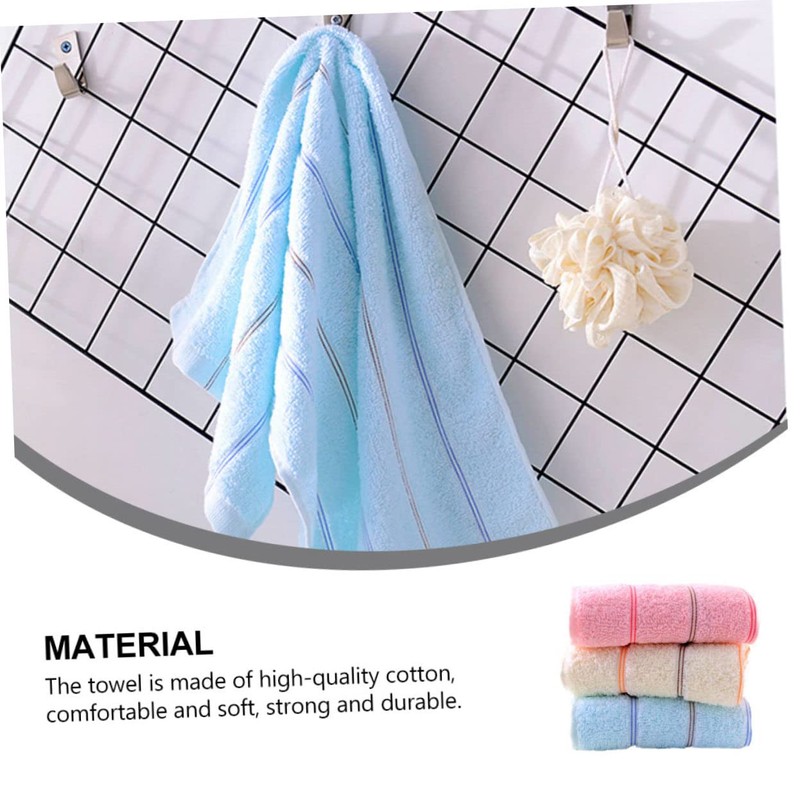 FOMIYES 6pcs Cotton Face Wash Towels Soft Highly Absorbent Cotton