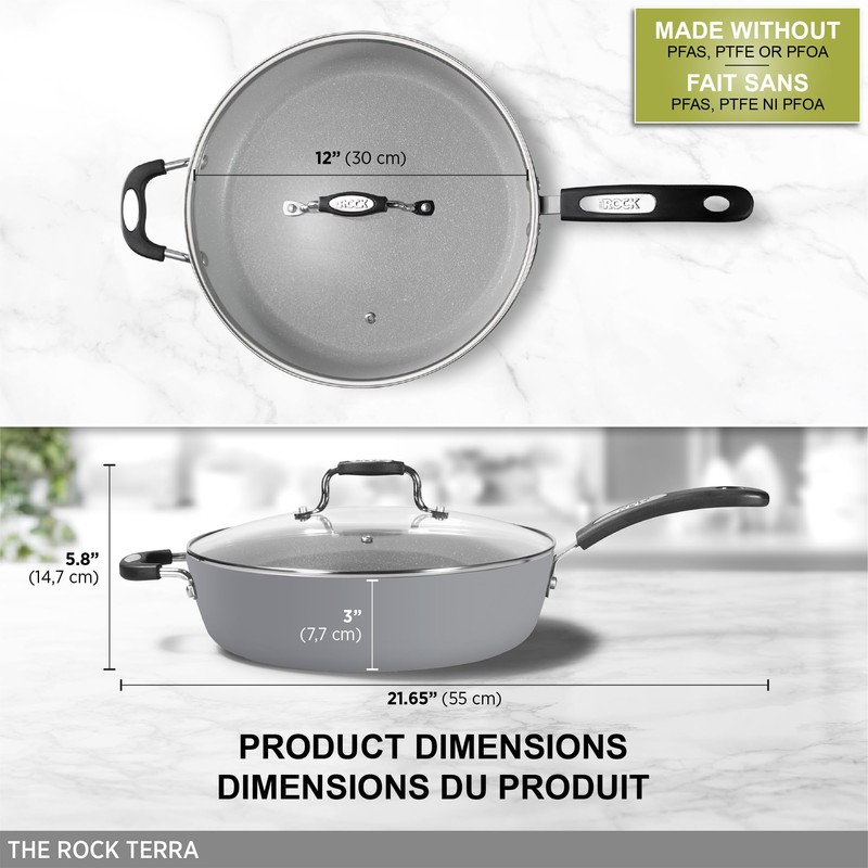 Starfrit The Rock Terra 30cm (12'') Ceramic Non-Stick Deep Fry
