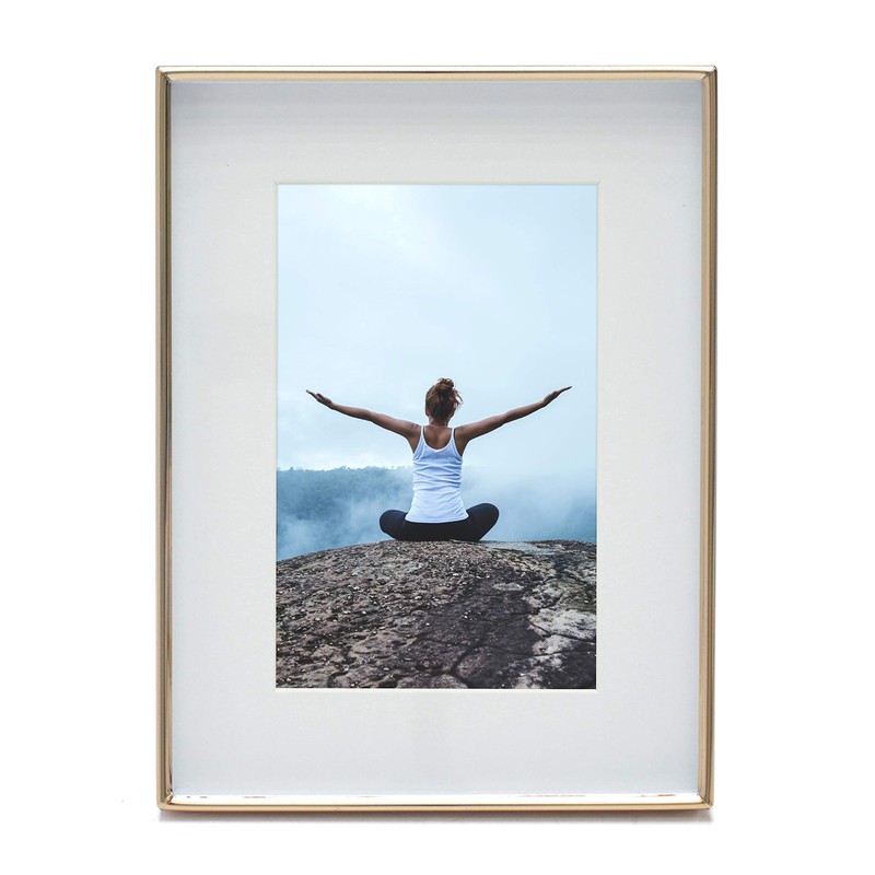 MIMOSA MOMENTS 6x8 Metal Picture Frame with Mat for 4x6