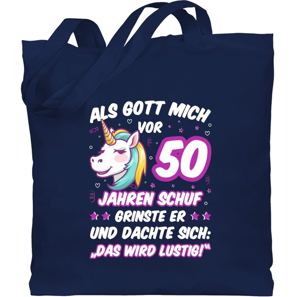 Shirtracer - Cotton Bag - 50th Birthday - When God