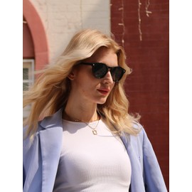 GREENTREEN Wooden Sunglasses Men Women Retro Polarised Sunglasses UV400 Protection Lenses, gray