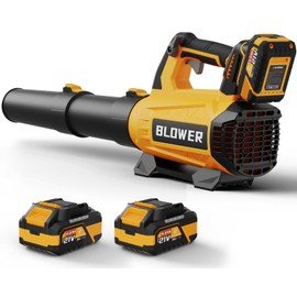 Leaf Blower Cordless - 630CFM/160MPH, 21V Powerful Electric Cordless Leaf Blower with 2 x 4.0Ah Batteries and Charger, Battery Powered Leaf Blowers for Lawn Care, Patio, Yard, Dust, Snow