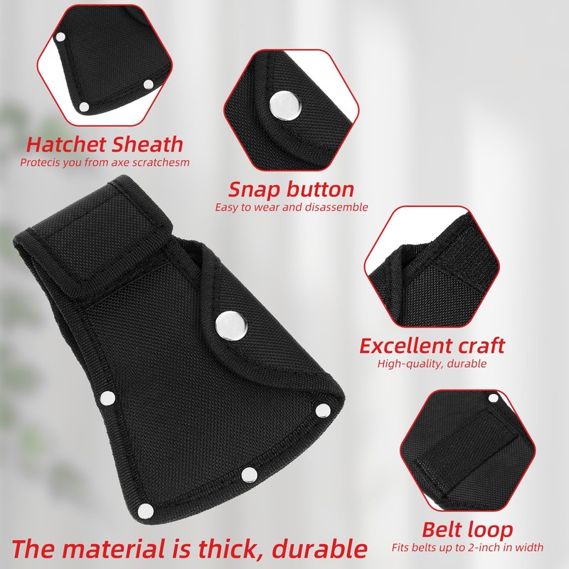 Wanmu Hatchet Sheath Black Oxford Hatchet Cover with Belt Loop