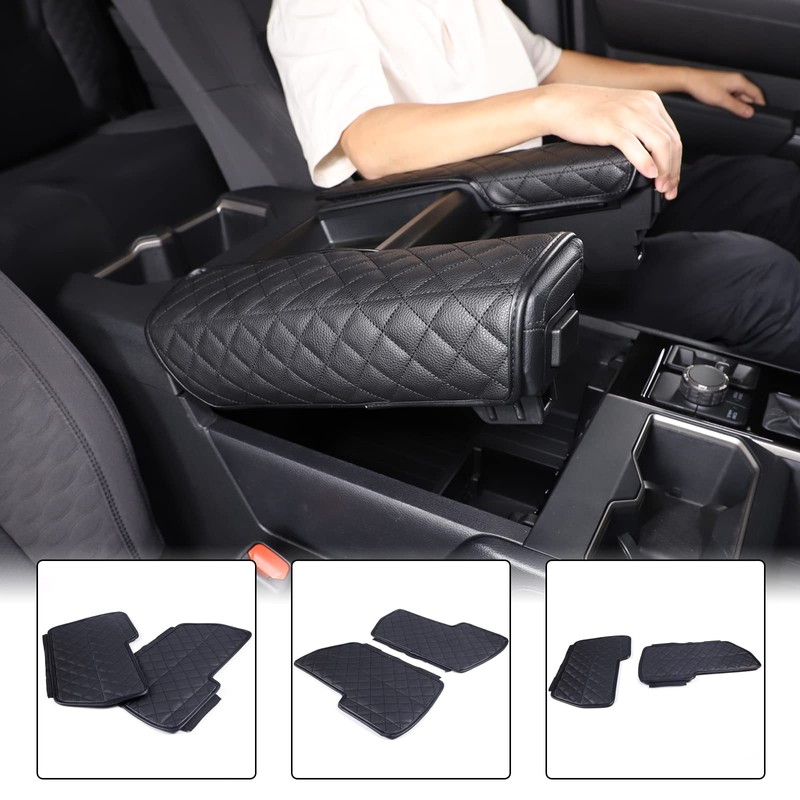 Car Leather Center Console Protector Cover Compatible with Toyota Tundra/Sequoia