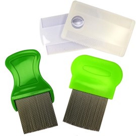 Lice Comb Extra Fine Children's Lice Comb Lice Comb Lice Comb with Metal Tines Lice Comb Stainless Steel and Plastic Lause Comb for Head Lice Infestation Lice Egg and Nits