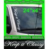Oracal Keep It Classy VERTICAL Windshield Vinyl Decal Sticker Truck
