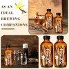 Suclain 6 Pack Amber Glass Bottle Boston Round Vanilla Extract