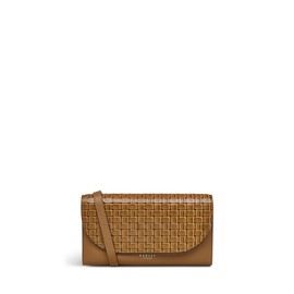 RADLEY London Newhaven Road Large Phone Crossbody Handbag for Women, Made from Caramel Embossed Weave-effect Leather, Detachable Cross Body Strap & 6 Interior Card Slots