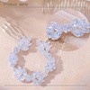 Foyte Crystal Wedding Hair Comb Leaf Headpiece Silver Rhinestone Hair
