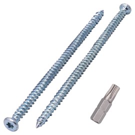 SKIR'CO (Pack of 10) Concrete Screws Galvanised 7.5 x 182mm Countersunk Masonry Screws Frame Fixing Screw