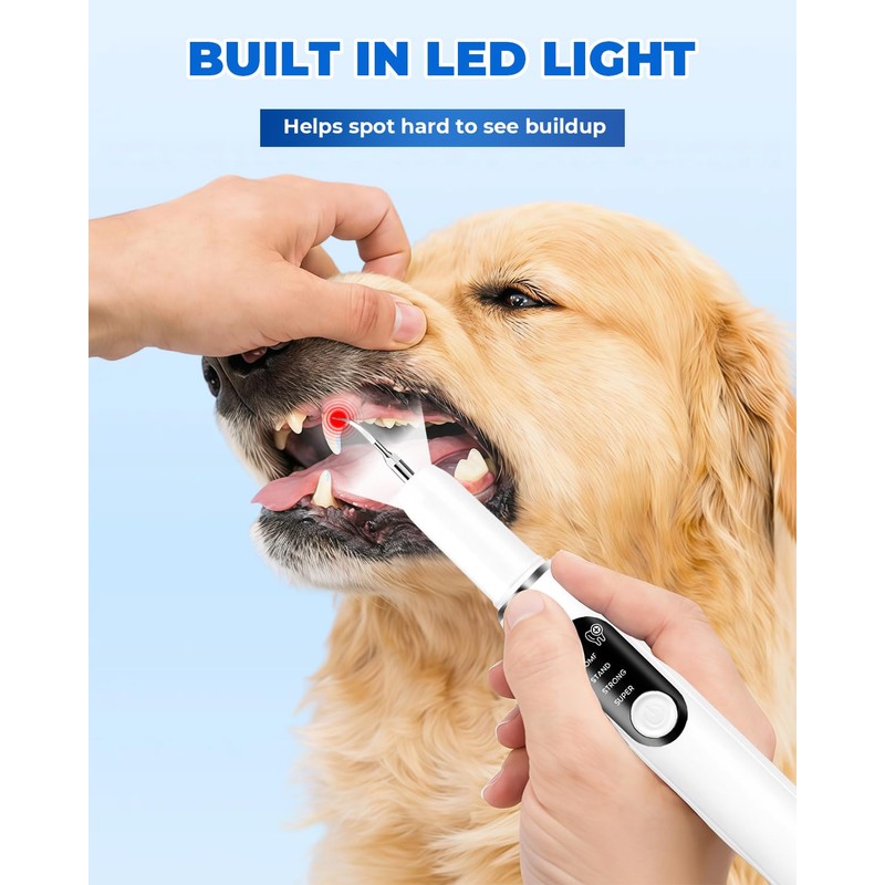 PATWING Ultrasonic Dog Tooth Cleaner, Plaque & Tartar Remover for