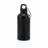Aluminium Drinking Water Bottle with Screw cap and Carabiner, 400ml