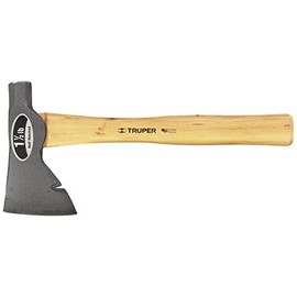 Truper 30516 1-1/2-Pound Half Hatched Axe, Hickory Handle, 14-Inch