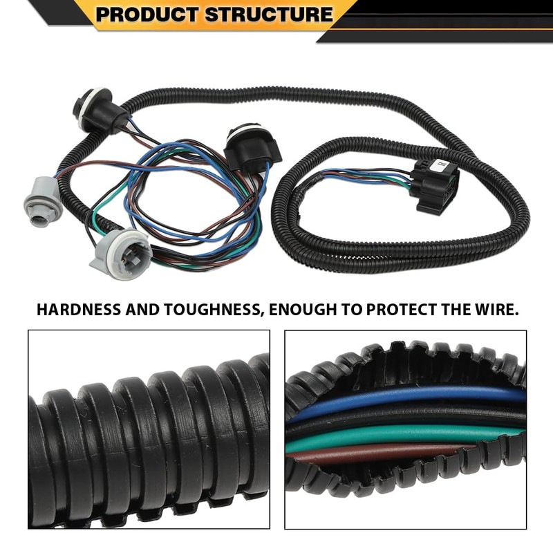 CNNELL Tail Light Assembly Rear Lights Harness Pair LH &