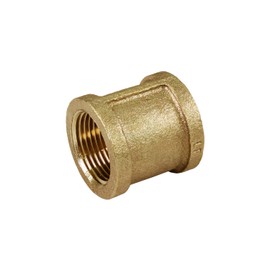 Supply Giant CSDQ0114 1-1/4'''' Two Female NPT Threaded lead-free Coupling, Connecting Pipes and Fittings, Brass Construction, Higher Corrosion Resistance, Economical & Easy to Install, 18