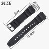 Waterproof Natural Resin Replacement Watch Band for Casio AQ- S800W