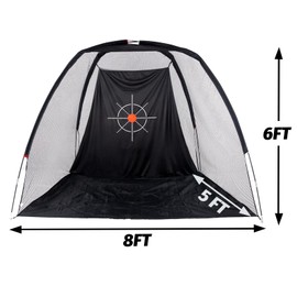 FLITURE Golf Nets for Backyard Driving - Golf Practice Net for Outdoor Use - 8x5x6 FT Golf Hitting Net with Target Gifts for Golf Lovers