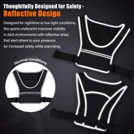 HOMEE Reflective Safety Vests for Sports, Adjustable Sports Running Vest with pockets for Men and Women,Suitable for Outdoor Sports, Cycling, Motorcycle, Hiking, Running