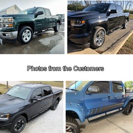 Ziruiautopart 6 inch Black Running Boards Compatible for 2019-2020 Chevy Silverado/Gmc Sierra 1500, 2020 Chevy Silverado/Gmc Sierra 2500/3500HD Crew Cab Side Step Nerf Bar