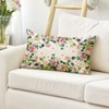 Artoid Mode Pink Flowers Rose Eucalyptus Mother's Day Cushion Cover