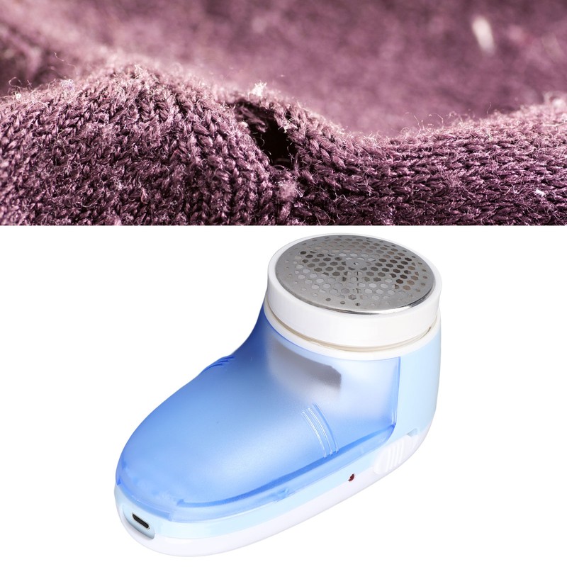 Blue Fabric Lint Remover Shaver Multifunctional Handheld Electric Clothing Hairball