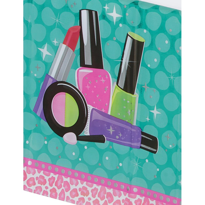 Creative Converting Border Print Plastic Tablecover, Sparkle Spa Party!