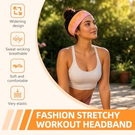 Diademas para mujer, 8 unidades, diadema deportiva antideslizante, elástica, suave, para correr, absorbe el sudor, para hombres y mujeres, para entren
