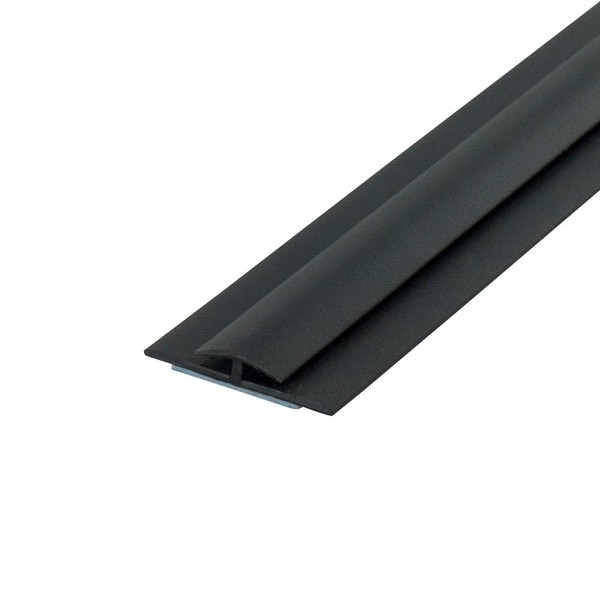 Outwater Plastic H Channel Fits Material 1/16 Inch Thick Black