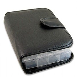 Fortnight Pill Organiser Wallet | 14 Day Removable Daily compartments | Perfect for Holding Vitamins, Supplements & Medication | Ideal for The Home & Holidays | H19xW11.5xD5cm | Black Colour