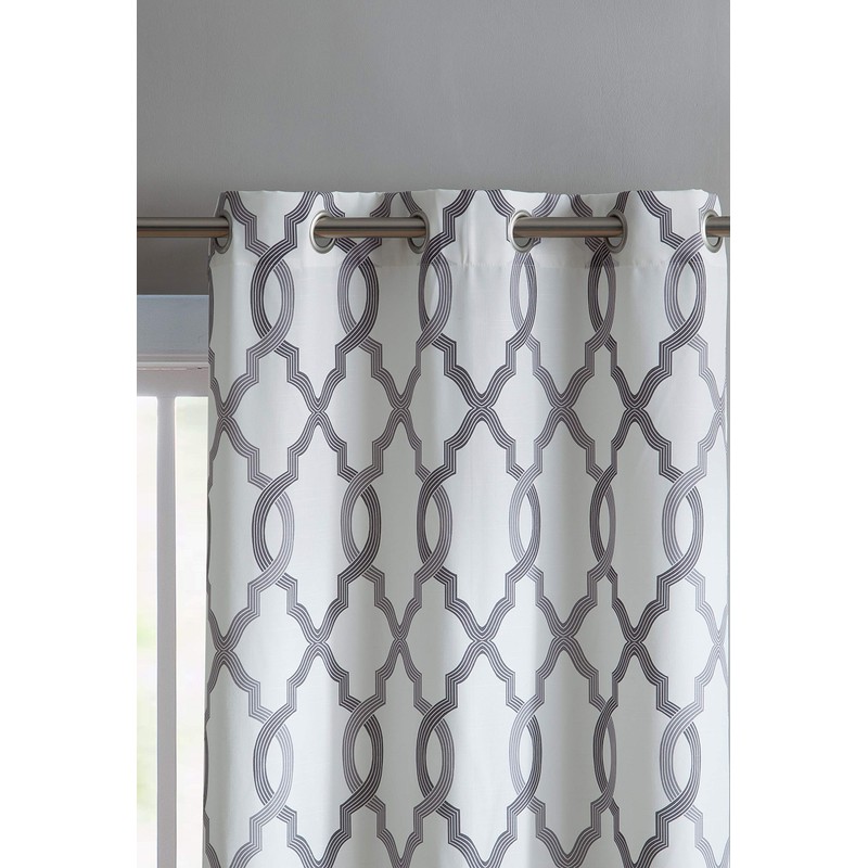 VCNY Home - Light Filtering Panel Pair, Quatrefoil Trellis Curtains,