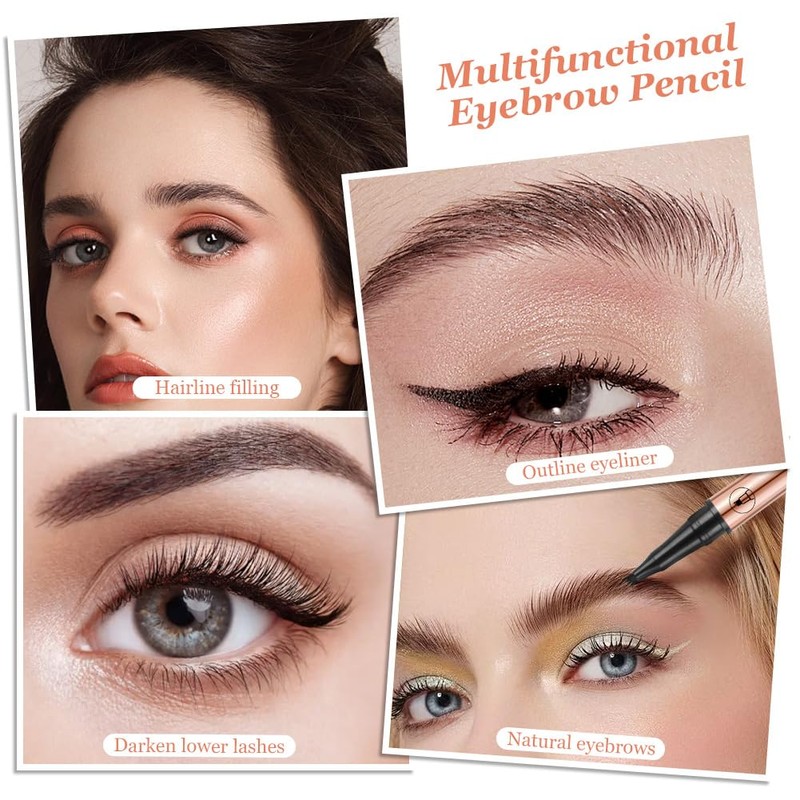 LOPHE Eyebrow Pen with 4 Fork Tip, Long-lasting Waterproof Eyebrow