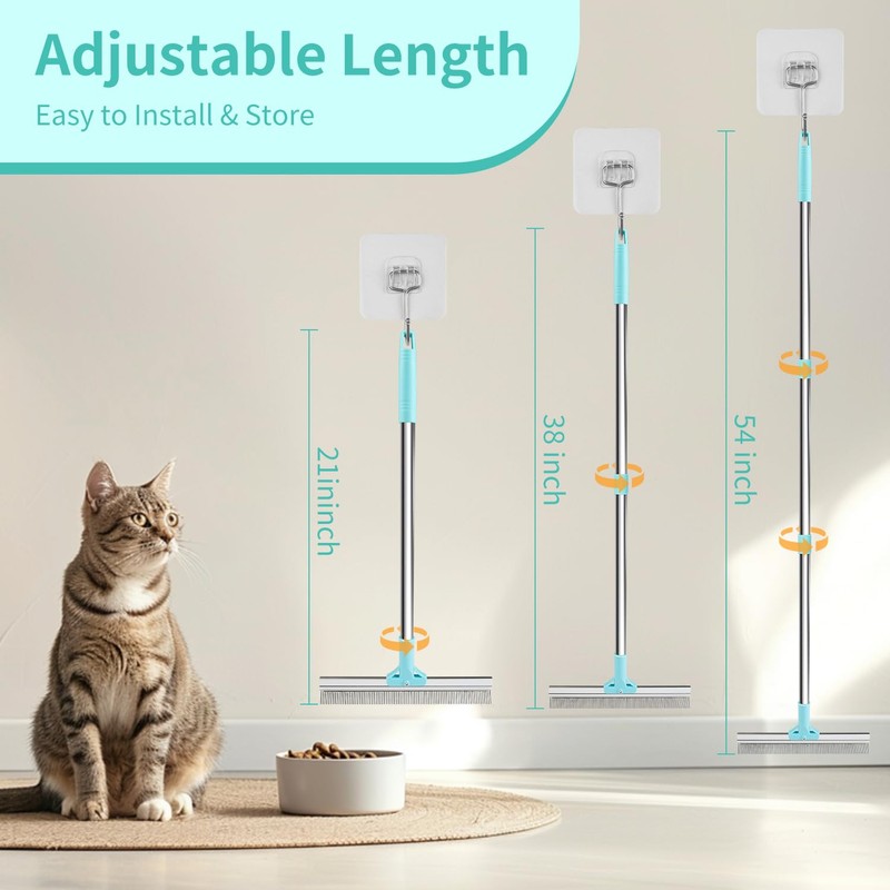 neatevday 2 in 1 Carpet Rake for Pet Hair Removal