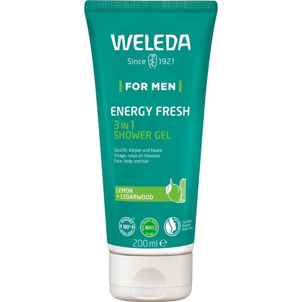 Weleda ForMen Energy Fresh 3-in-1 Shower Gel, 200 ml