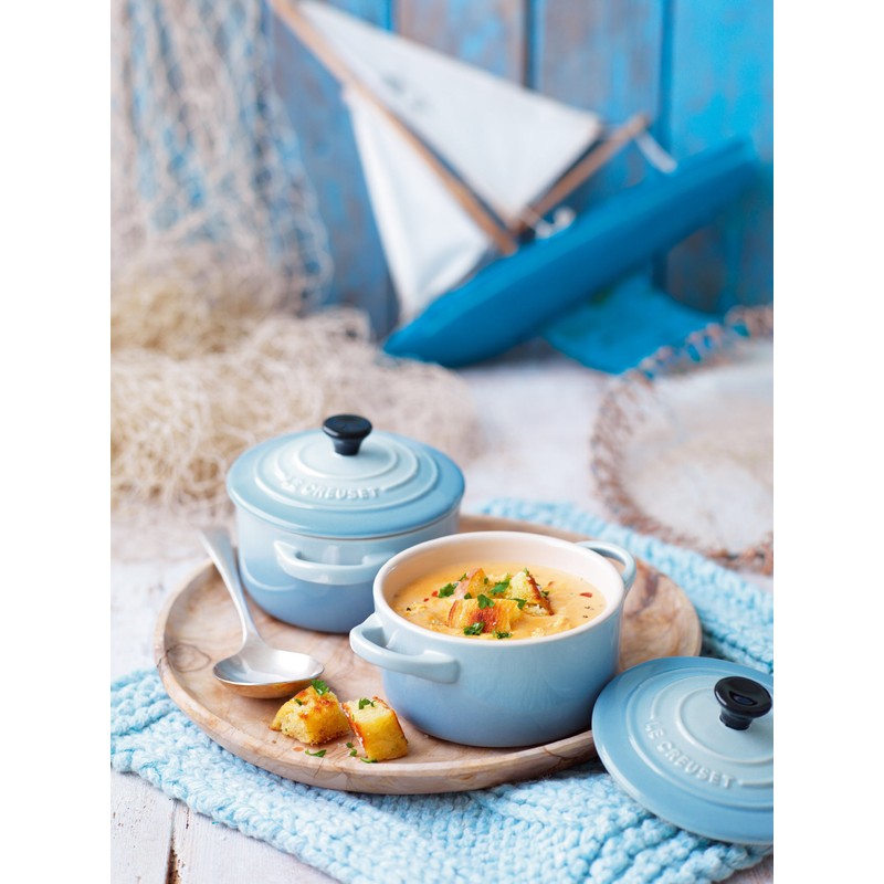 Le Creuset Stoneware Petite Round Casserole, 0.25 L - Coastal