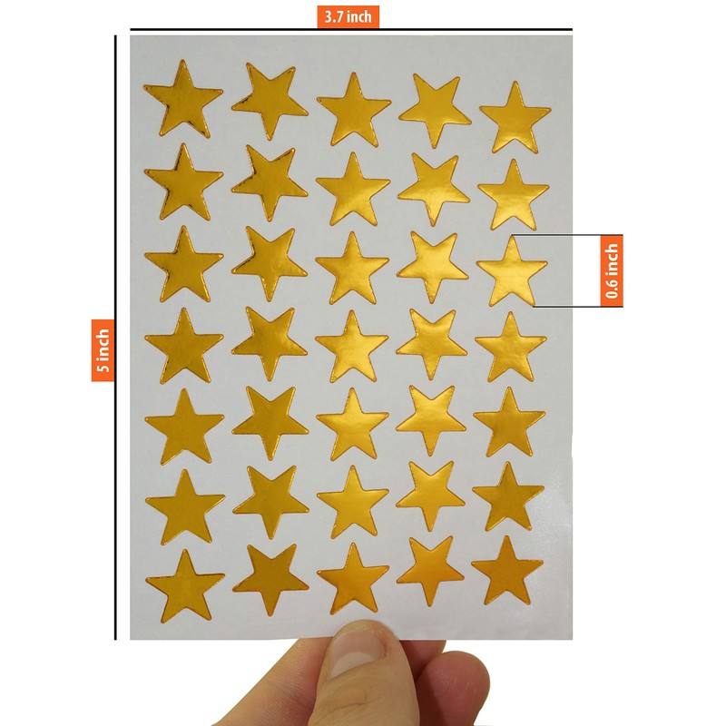 3500 Count Star Stickers for Paper Notebook, Journal Gold Silver