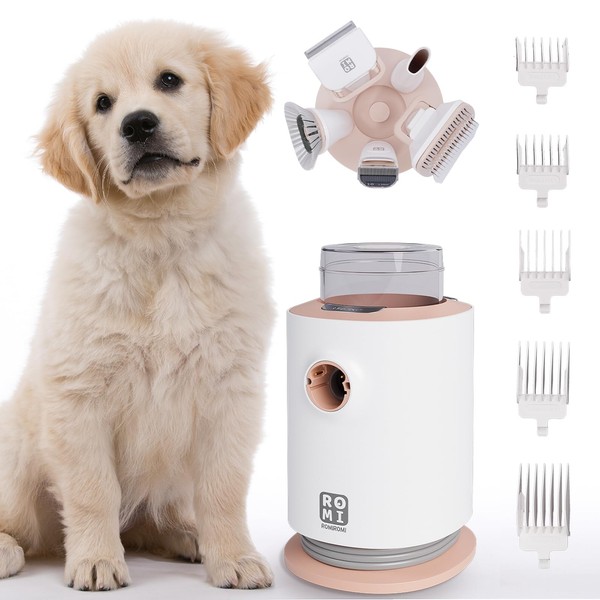 Romiromi Dog Grooming Kit with Pet Grooming Vacuum 10000pa Low